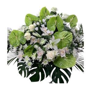 COS FUNERAR CU ALB SI VERDE